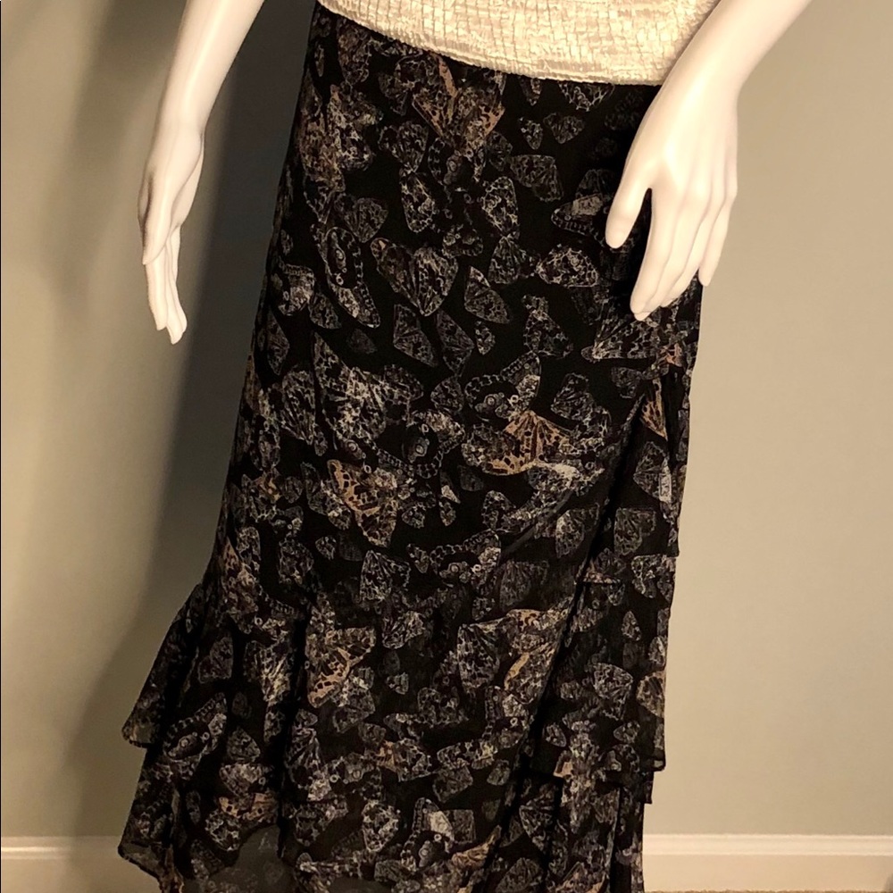 Max Studio Skirt gorgeous muted butterflies